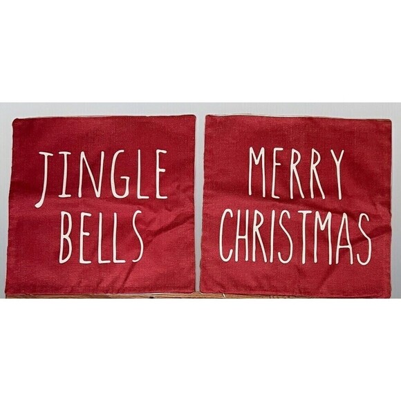 NEW Christmas Decorative Pillow Covers 18 x 18” Set of 4 Holiday Decorations - Picture 2 of 6